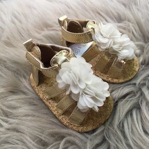 Carter’s Baby Girl Gold Sandals Newborn
